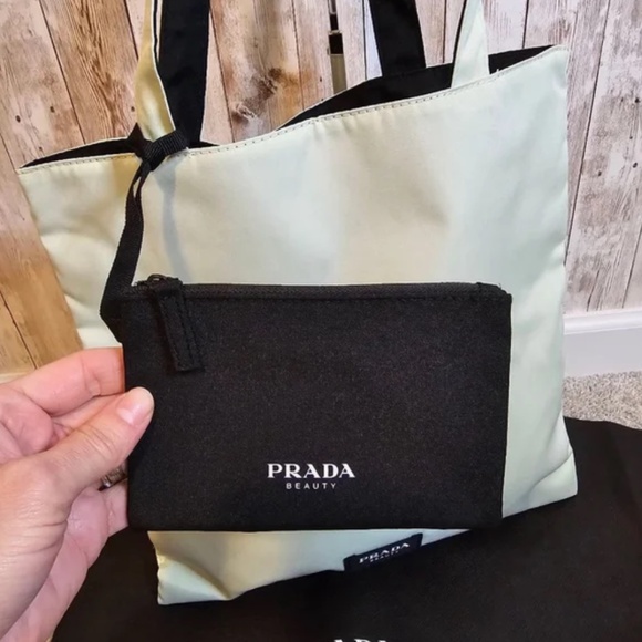 Prada Beauty Tote Bag, Light Green/Mint - Picture 2 of 5